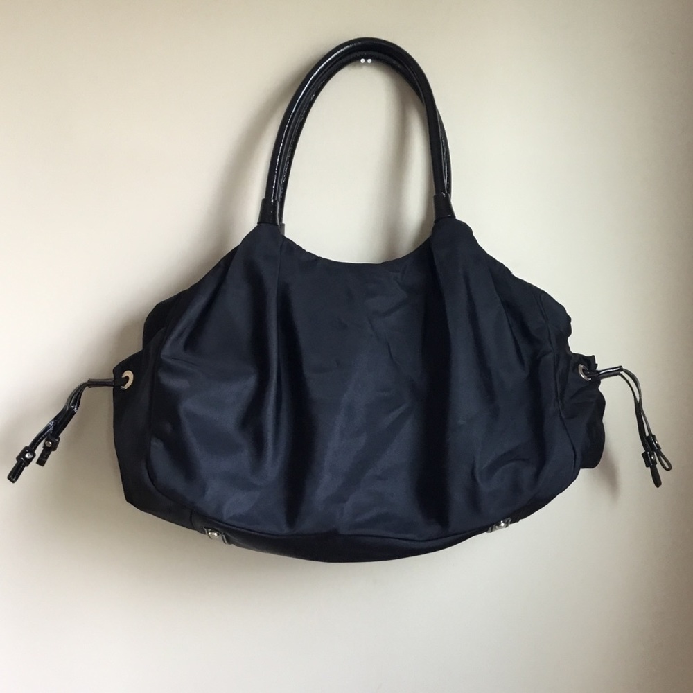 Kate Spade Stevie Black Nylon Leather Satchel Bag - Picture 8 of 15